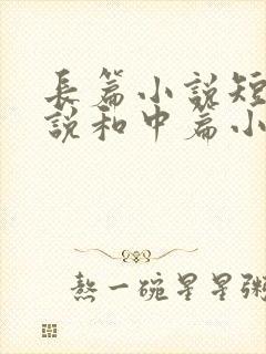长篇小说短篇小说和中篇小说