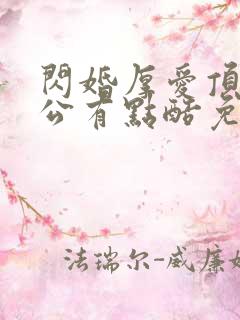 闪婚厚爱顶级老公有点酷免费阅读