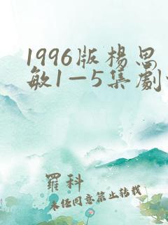 1996版杨思敏1—5集剧情介绍