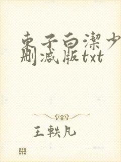 东子白洁少妇无删减版txt