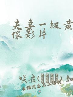 夫妻一级黄色录像影片