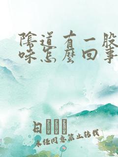 阴道有一股腥臭味怎么回事