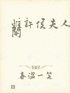 惟许侯夫人笔趣阁