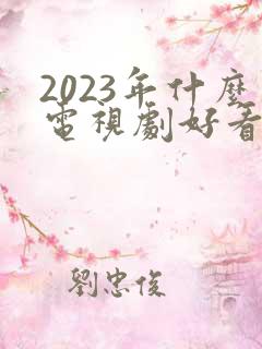 2023年什么电视剧好看推荐一下