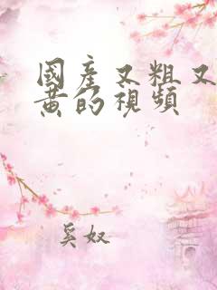 国产又粗又猛爽黄的视频