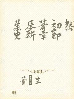 叶辰萧初然最快更新章节