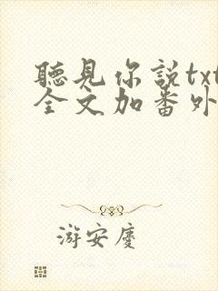 听见你说txt全文加番外