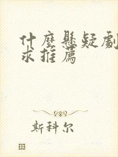 什么悬疑剧好看求推荐