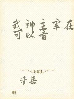 武神主宰在哪里可以看