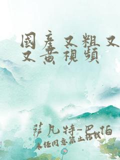 国产又粗又猛爽又黄视频