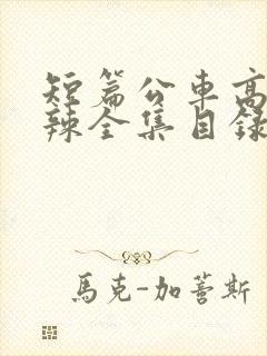 短篇公车高h肉辣全集目录