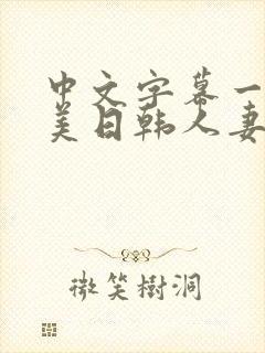 中文字幕一一欧美日韩人妻精品