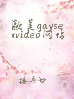 欧美gaysexvideo网站