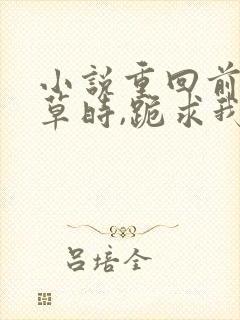 小说重回前夫校草时,跪求我十年后别离阅读