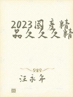 2023国产精品久久久精品双