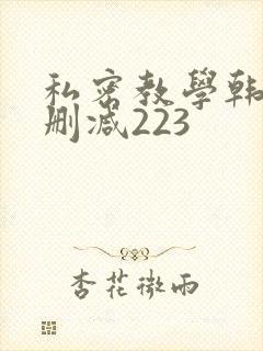 私密教学韩漫无删减223