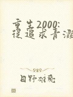 重生2000:从追求青涩校花同桌开始 第25章