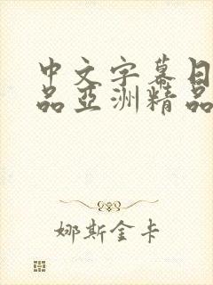 中文字幕日韩精品亚洲精品