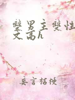 双男主双性生子文高h