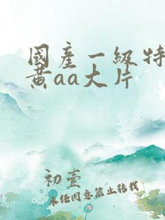 国产一级特色特黄aa大片