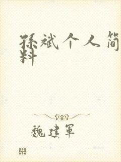 孙斌个人简介资料