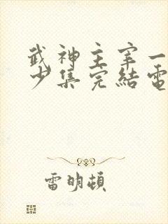 武神主宰一共多少集完结电视剧了