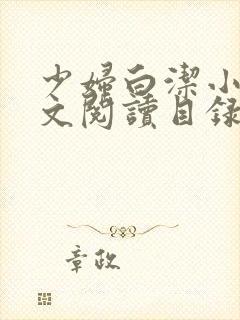 少妇白洁小说全文阅读目录