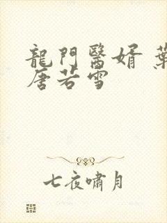 龙门医婿 叶凡唐若雪