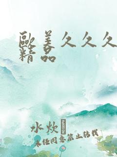 欧美久久久午夜精品