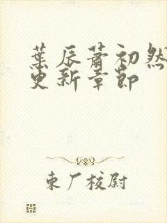 叶辰萧初然最快更新章节