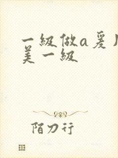 一级做a爰片欧美一级