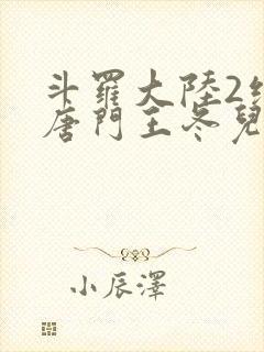 斗罗大陆2绝世唐门王冬儿的身份