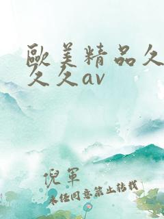 欧美精品久久久久久av