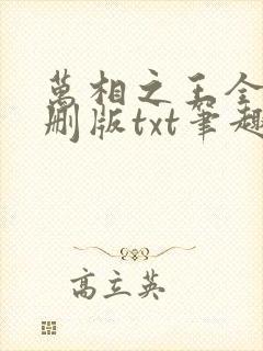 万相之王全本无删版txt笔趣阁