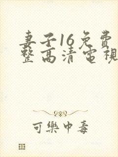 妻子16免费完整高清电视剧看