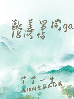 欧美男同gay18网站