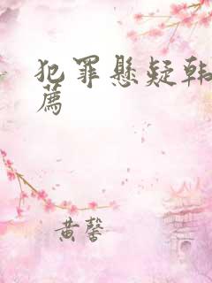 犯罪悬疑韩剧推荐