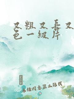 又粗又长又大黄色一级片