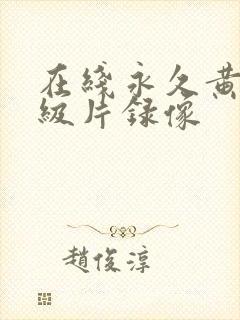 在线永久黄色一级片录像