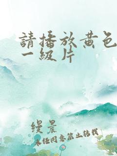 请播放黄色夫妻一级片