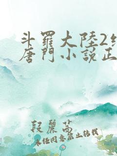 斗罗大陆2绝世唐门小说正版
