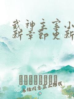 武神主宰小说最新章节更新