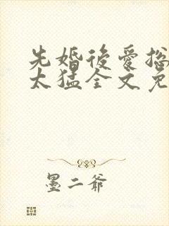 先婚后爱总裁别太猛全文免费阅读