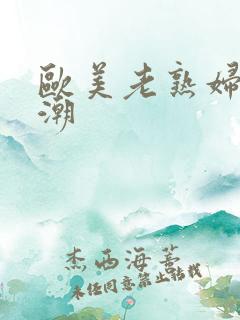 欧美老熟妇性高潮
