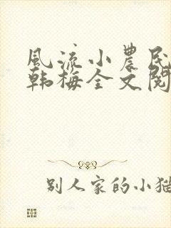 风流小农民李青韩梅全文阅读