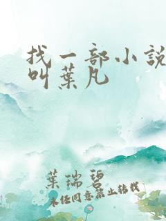 找一部小说主角叫叶凡