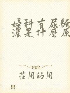 妇科有尿骚味很浓是什么原因