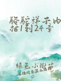 骆驼祥子内容概括1到24章