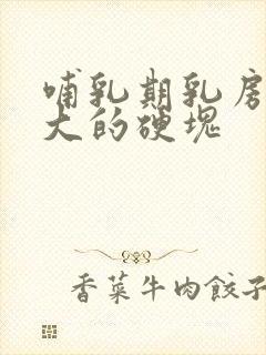 哺乳期乳房有很大的硬块