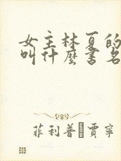女主林夏的小说叫什么书名